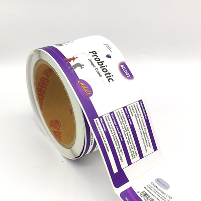 BOPP PET Label Pharmaceutical Products Pharma Jar Labels Removable Adhesive