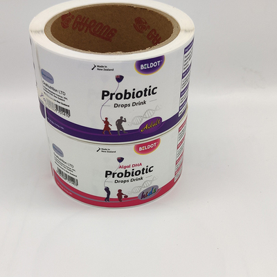 BOPP PET Label Pharmaceutical Products Pharma Jar Labels Removable Adhesive